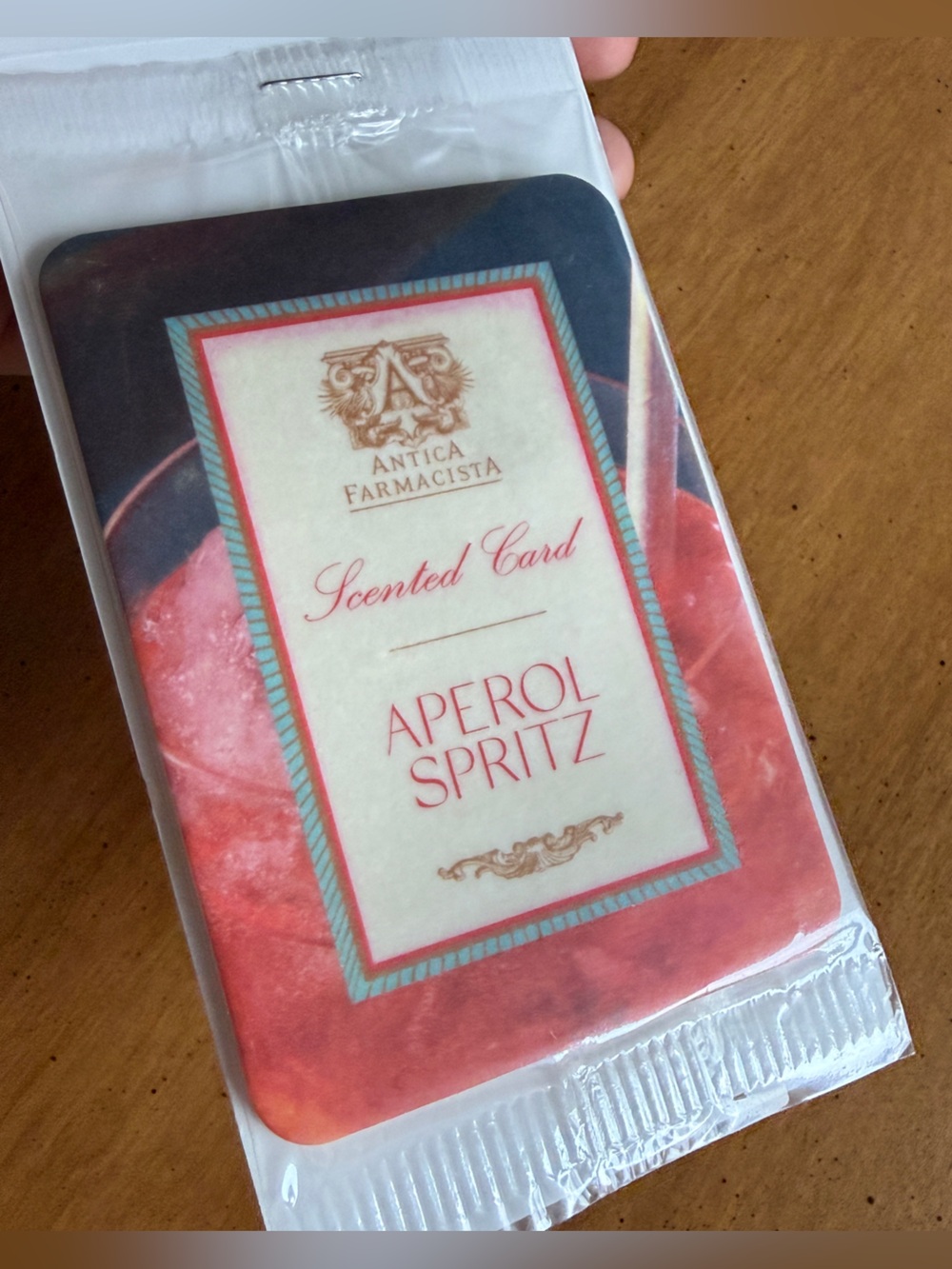 New Antica Farmacista Aperol Spritz Scented Card - Pink/Coral air Freshener lux